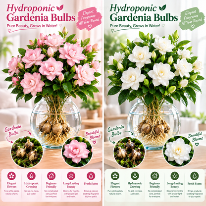 ✨Hydroponic Gardenia Bulbs🌸Grow Stunning Gardenias in Water — No Soil, No Mess!