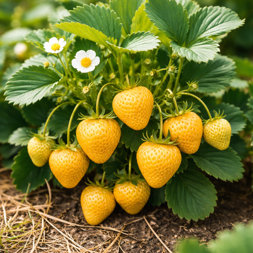 🍓 Golden Strawberry Seeds – Grow Sweet, Golden Strawberries at Home