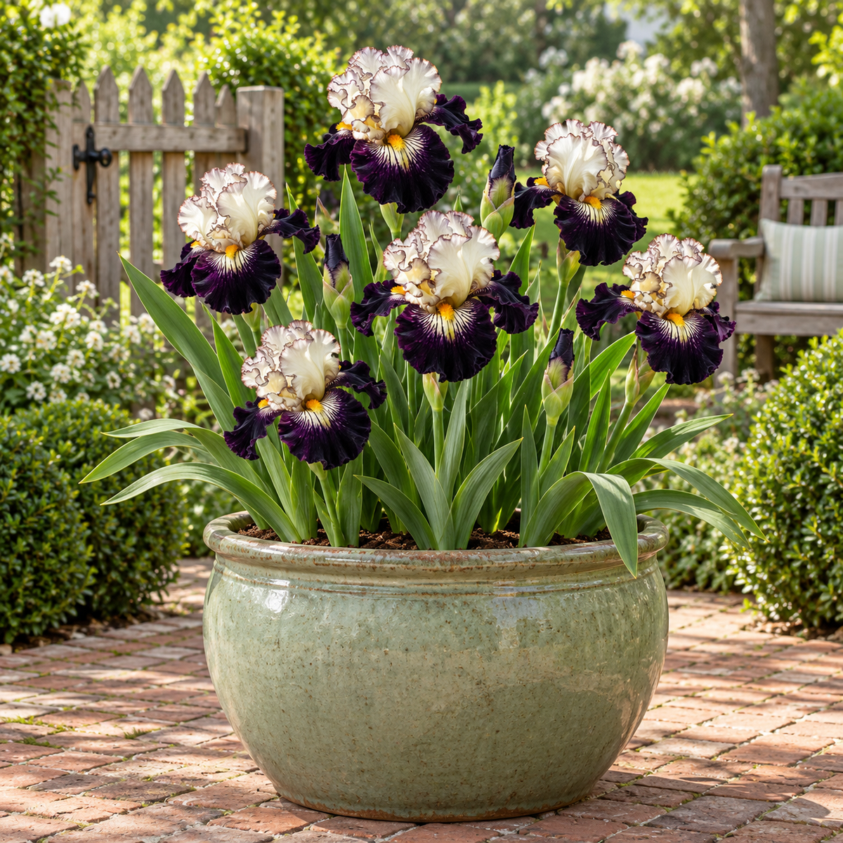 ⚜️German Bearded Iris Bulbs-Dramatic Ruffled Blooms•Lasting Perennial Beauty