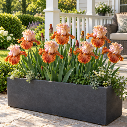 ⚜️German Bearded Iris Bulbs-Dramatic Ruffled Blooms•Lasting Perennial Beauty