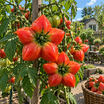 ⭐ Rare Giant Starburst Tomato Seeds – Unique Five-Point Shaped Tomatoes
