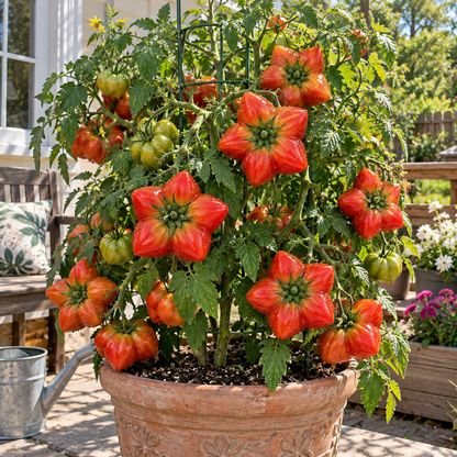 ⭐ Rare Giant Starburst Tomato Seeds – Unique Five-Point Shaped Tomatoes