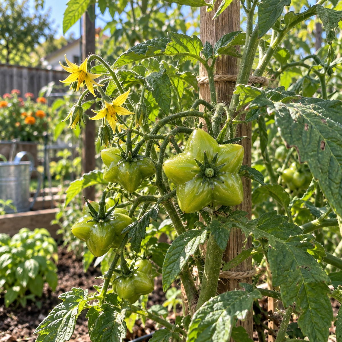 ⭐ Rare Giant Starburst Tomato Seeds – Unique Five-Point Shaped Tomatoes