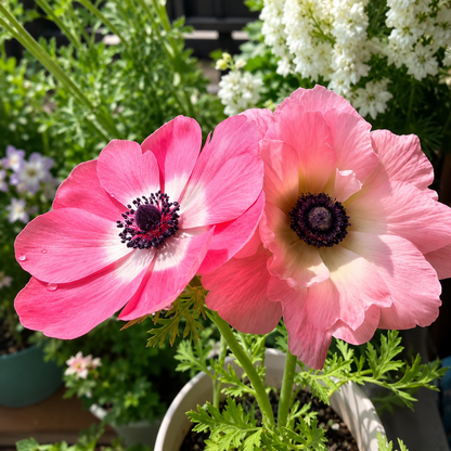 🌸 Double Anemone Bulbs-Large Layered Flowers • Vibrant Colors