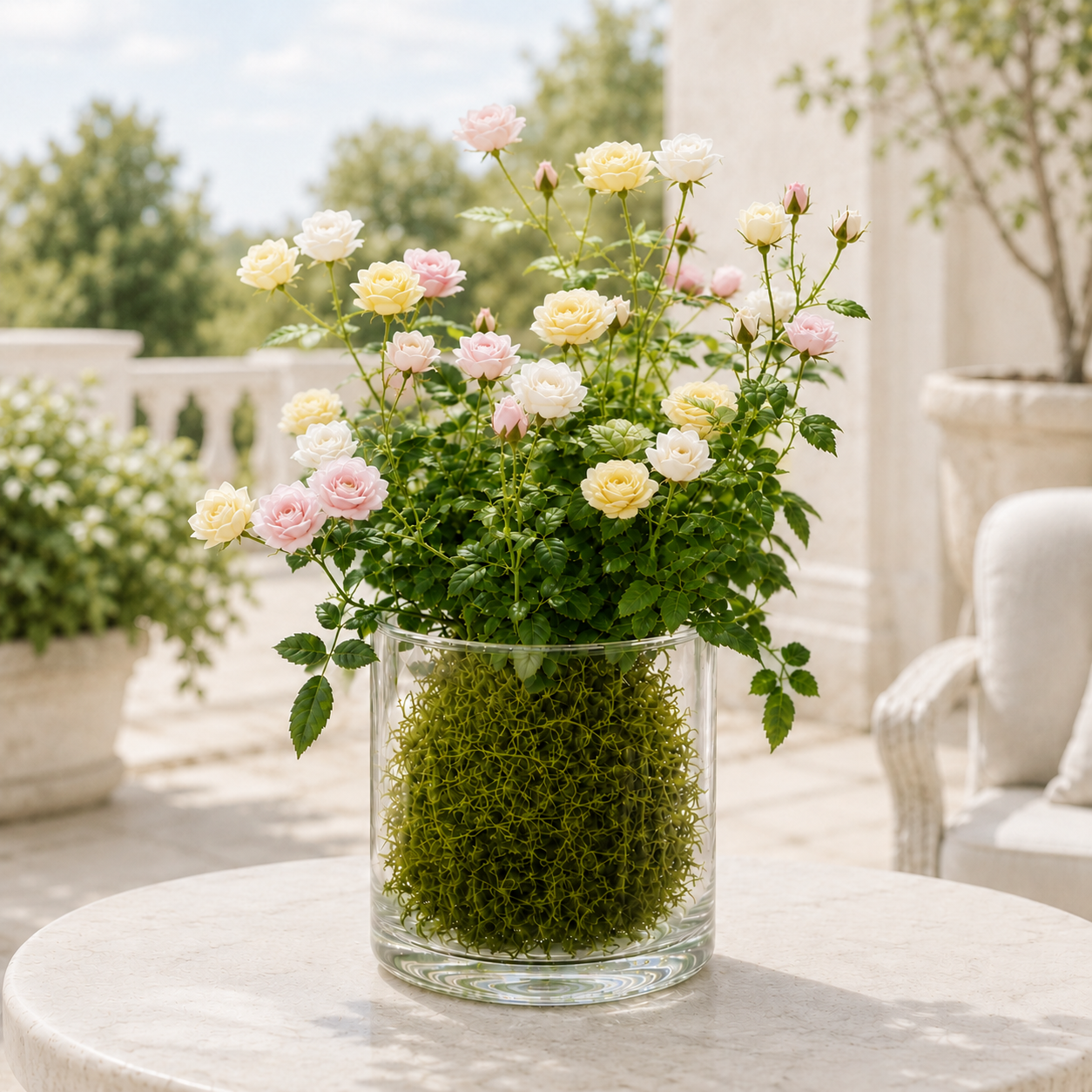 🌹Ultra-Mini Rose Hydroponic Moss Ball-Live Mini Rose Plant