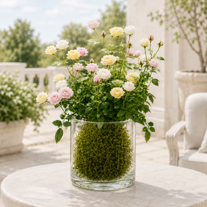 🌹Ultra-Mini Rose Hydroponic Moss Ball-Live Mini Rose Plant