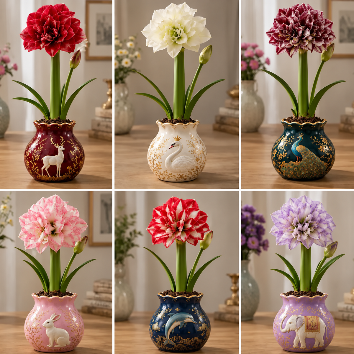 🌺Magic Double Amaryllis Bulbs – No Soil, No Water, Just Watch It Grow
