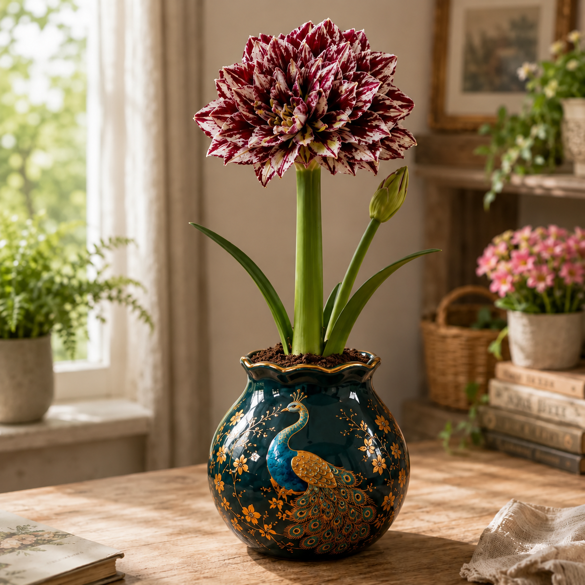 🌺Magic Double Amaryllis Bulbs – No Soil, No Water, Just Watch It Grow