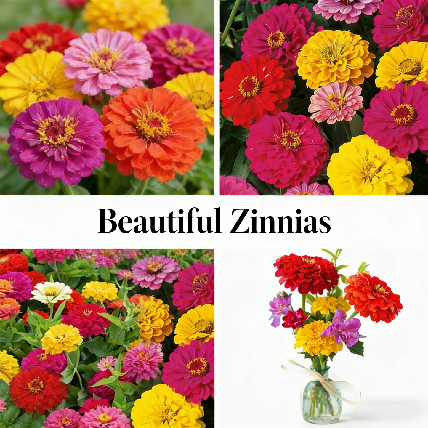 Mixed Color Zinnias Flower Seeds-Your Garden's Colorful Oasis