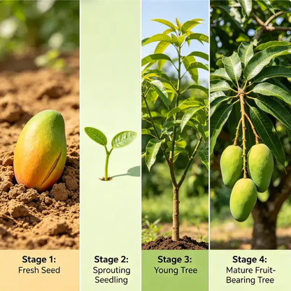 🥭 Sweet 'Golden Honey' Dwarf Mango Tree Seeds (Grow at Home)