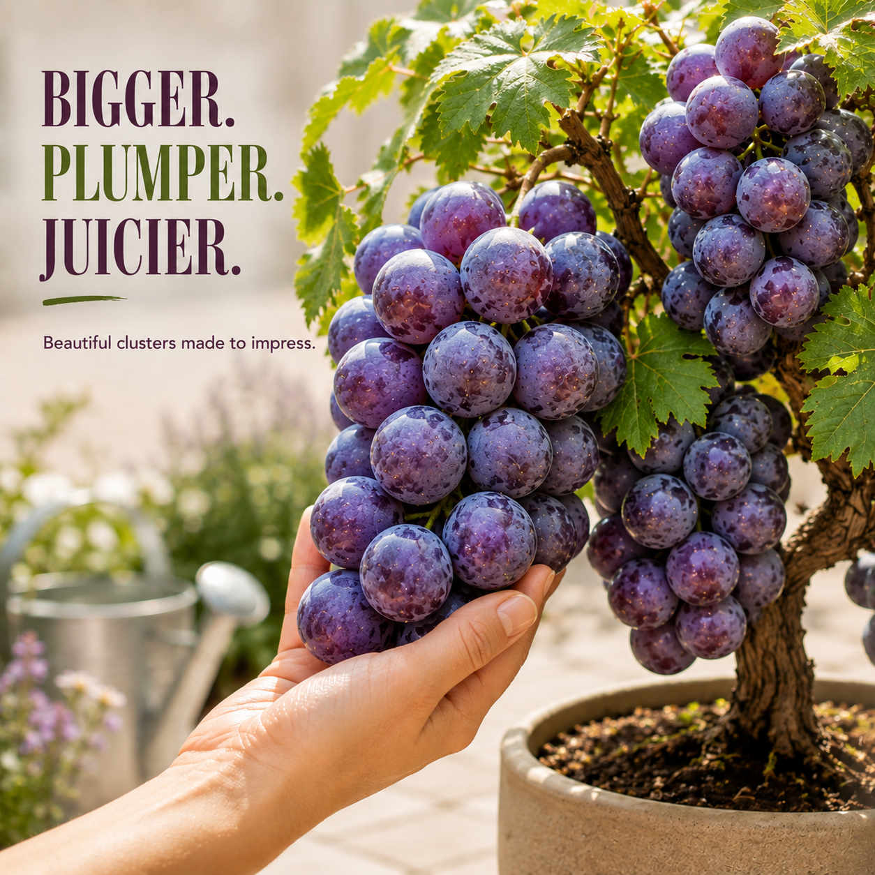🍇🪴Dwarf Tree Giant Grapes Seeds - Big, Juicy Grapes for Patios & Small Spaces