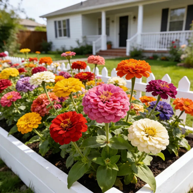 🌺Double-Flowered Mixed Zinnia Seeds