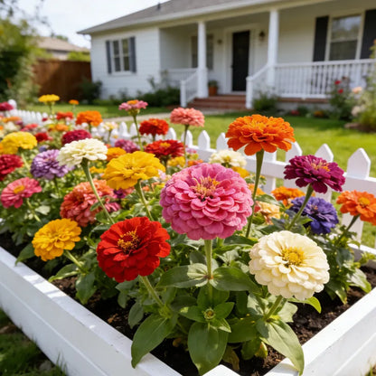 🌺Double-Flowered Mixed Zinnia Seeds