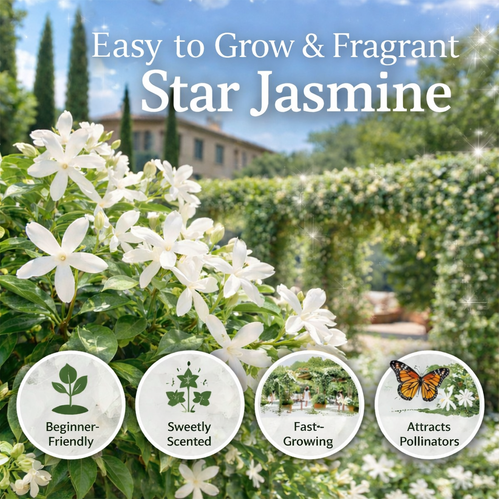 🌿Star Jasmine Seeds – Fragrant, Fast-Growing & Garden-Ready