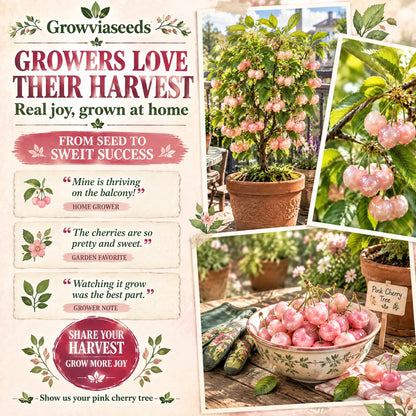 🍒 Mini Pink Cherry Seeds – Small Fruit, Big Sweet Flavor