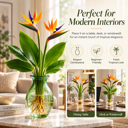 🕊️Hydroponic bird of paradise, from bulb to flowering, is incredibly therapeutic.