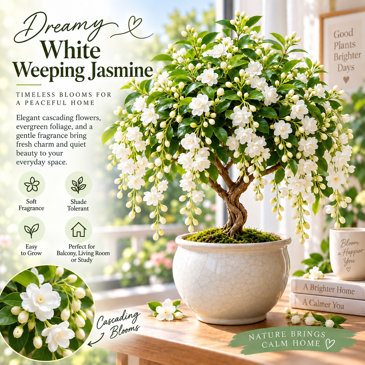 🌸【7 days germination】Last Day Up to 50% OFF💐Rare Weeping Jasmine Flowers Bulbs