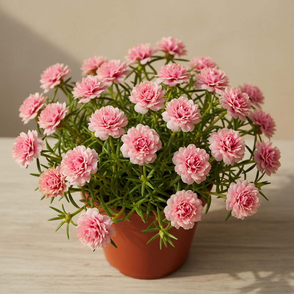 Your Happy Place Starts with Double-flowered moss rose🌈
