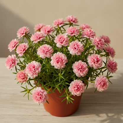 Your Happy Place Starts with Double-flowered moss rose🌈
