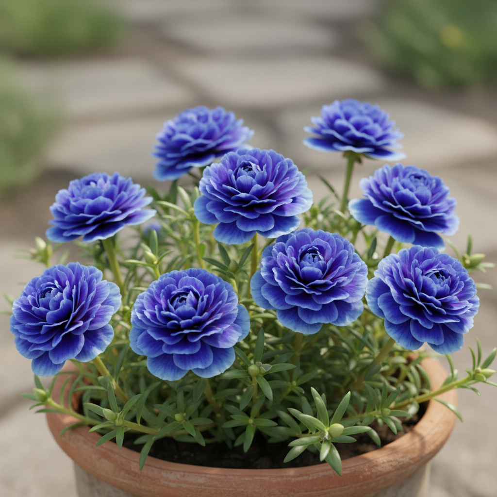 Your Happy Place Starts with Double-flowered moss rose🌈