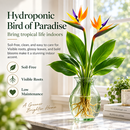 🕊️Hydroponic bird of paradise, from bulb to flowering, is incredibly therapeutic.