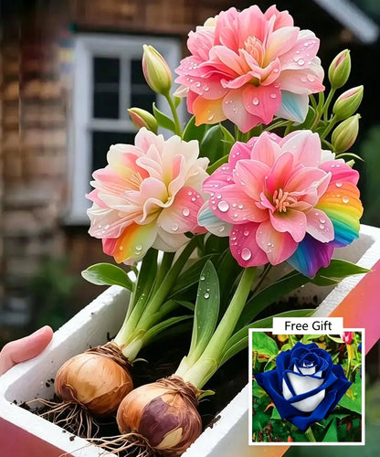 🌺 Amaryllis Bulbs– Dramatic Blooms, Effortless Grace! 🌿✨