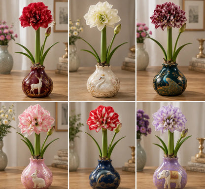 🌺 Waxed Double Amaryllis Bulbs – No Soil, No Water, Just Watch It Grow