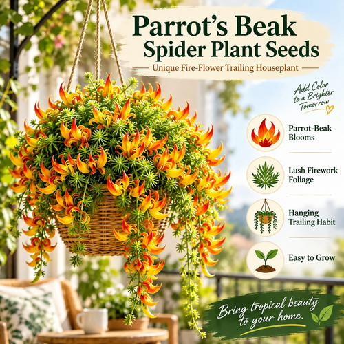 🪴🦜Parrotbeak spider plant - 🔥 Blooms for up to 300 Days a Year!