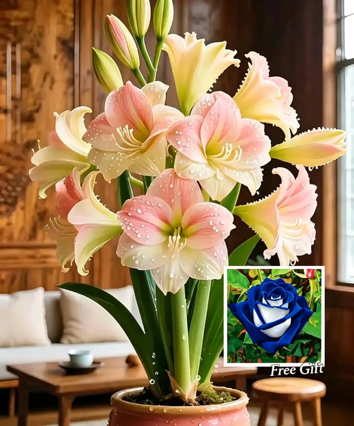 🌺 Amaryllis Bulbs– Dramatic Blooms, Effortless Grace! 🌿✨