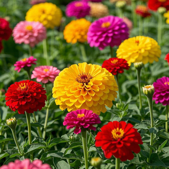 🌺Double Zinnia Mixed Color Seeds