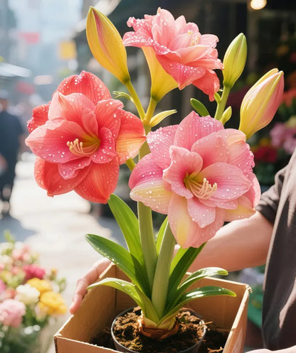 🌺 Amaryllis Bulbs– Dramatic Blooms, Effortless Grace! 🌿✨