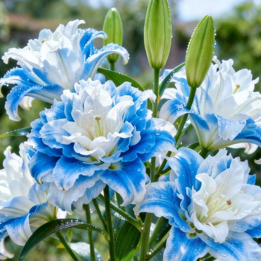 Double-petaled bicolor fragrant lily Bulbs—Fresh and Sweet