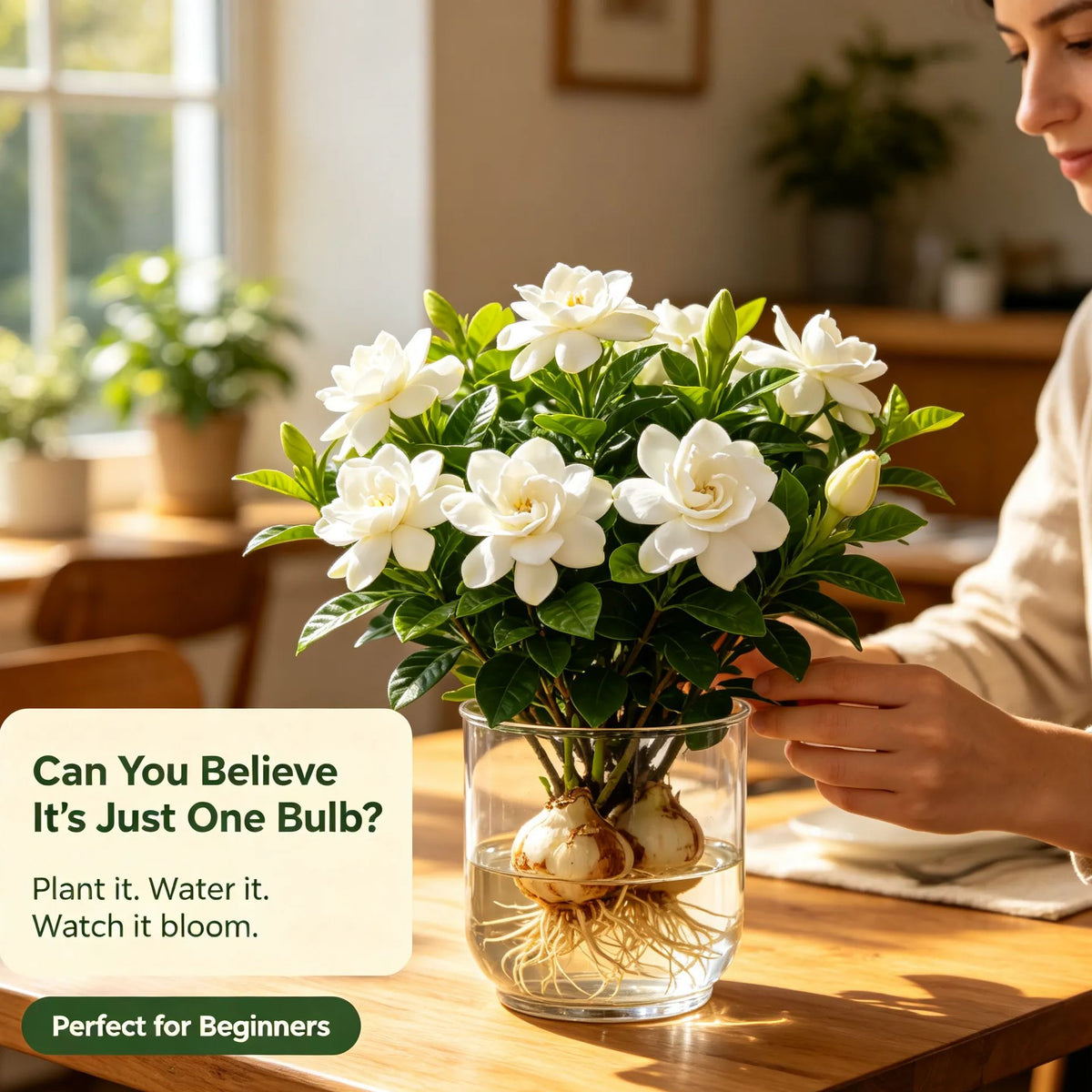 ✨Hydroponic Gardenia Bulbs🌸Grow Stunning Gardenias in Water — No Soil, No Mess!