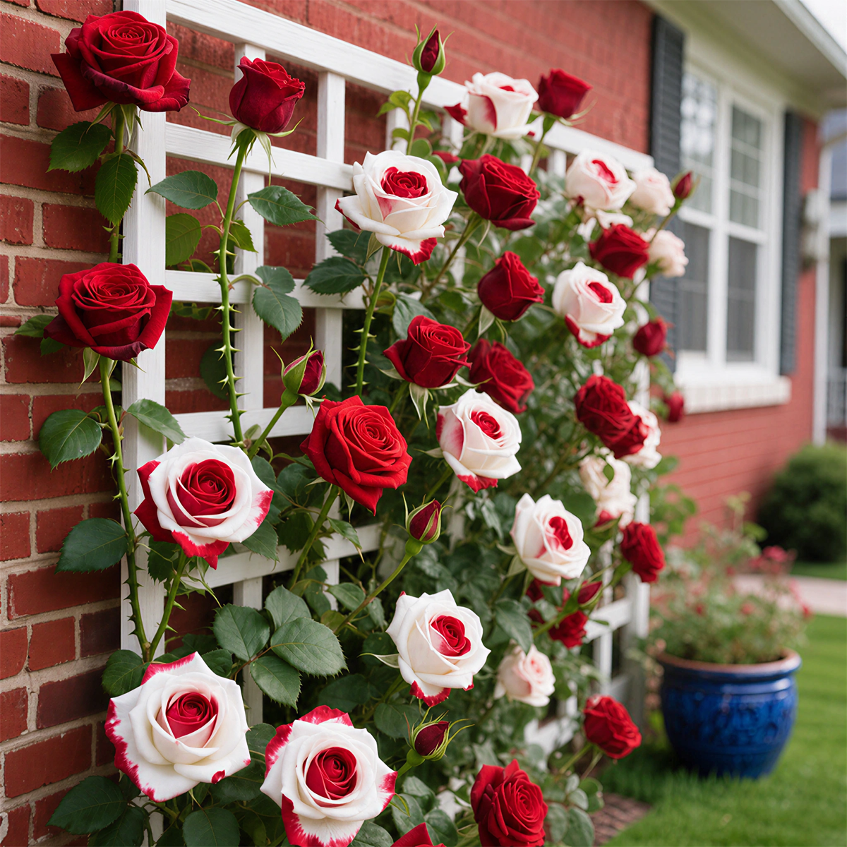 [BestSellerTop]Rare Twin Red White Rose Seeds (200/1000pcs) – Stunning Garden Blooms, Easy to Grow